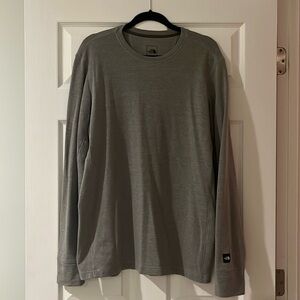North Face Long Sleeve Gray Shirt